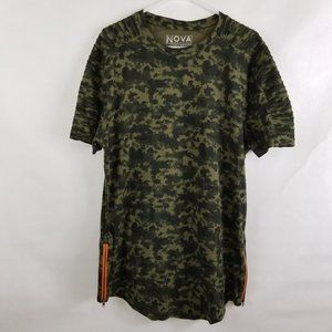 Nova Industries Short Sleeve T-Shirt Size L Camo Green